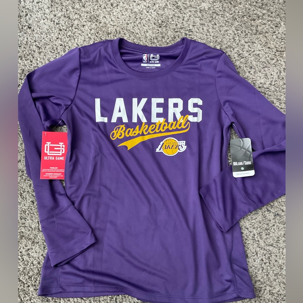 NWT Lakers Long Sleeve Shirt - size Medium